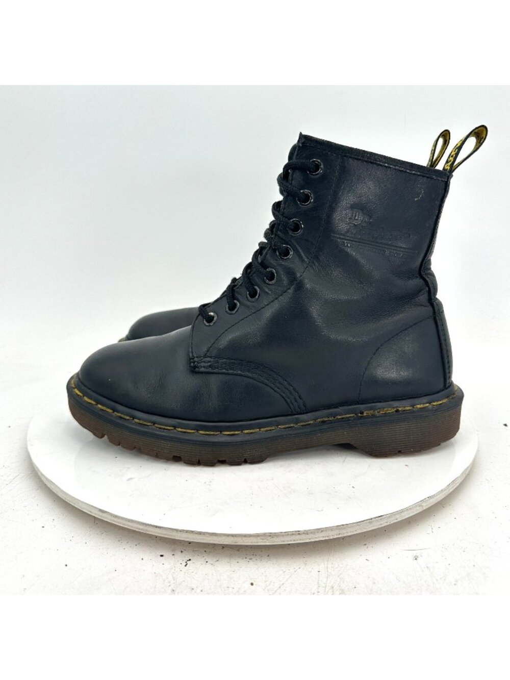 Dr.Martens Women Size 7 Black 8 Eye Leather Slip Resistant Combat Boot